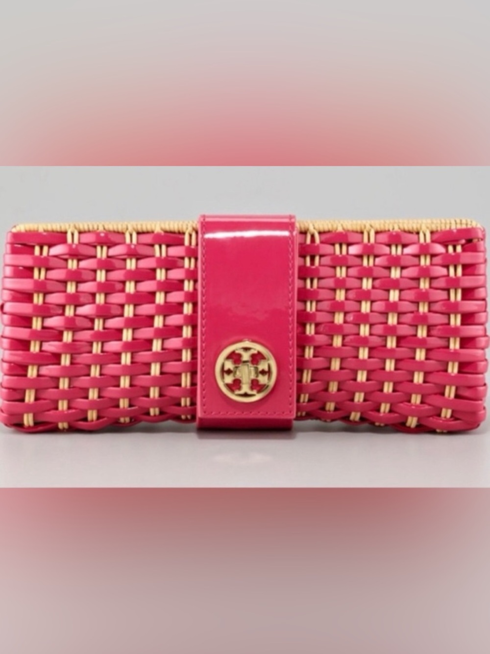Tory Burch Rattan Woven Clutch